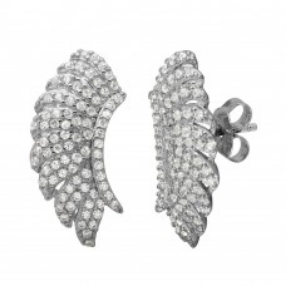 sterling silver 925 rotheum plated angel wings